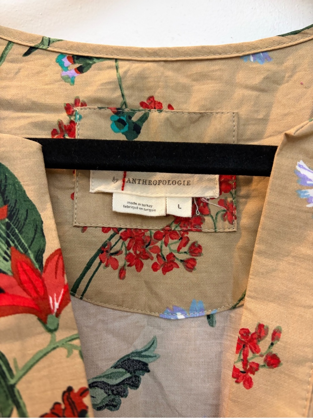 Like New Anthropologie Somerset Dress - Khaki Floral - Picture 6 of 12